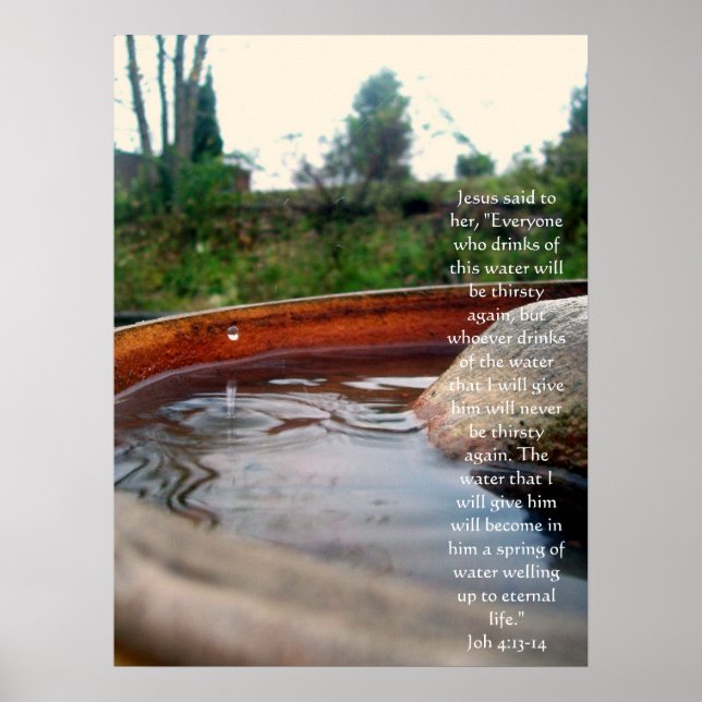 Póster John 4:13-14 (Frente)