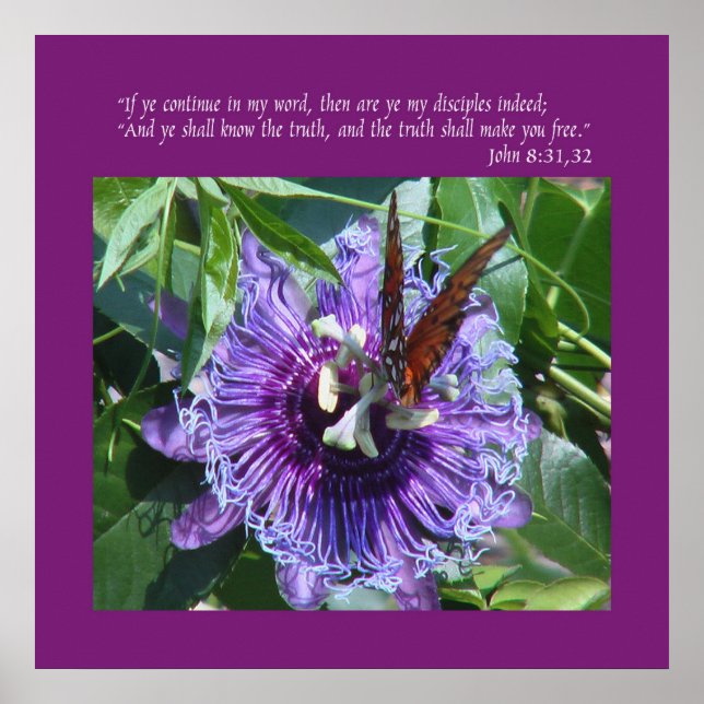 Póster John 8 31:32 Impressão/Poster (Frente)