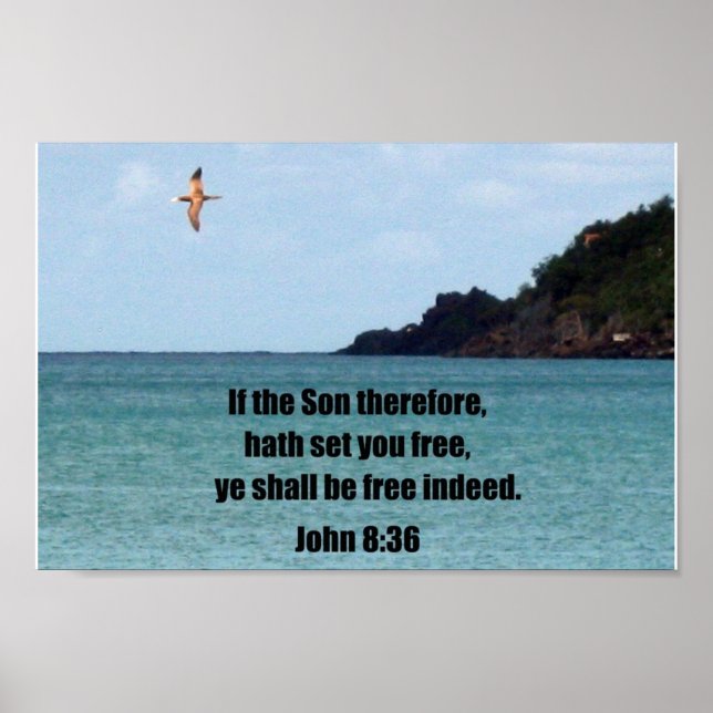 Póster John 8:36 (Frente)