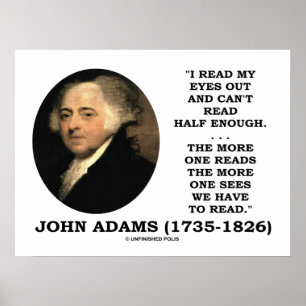 Póster John Adams leu meus olhos que não consegue ler met