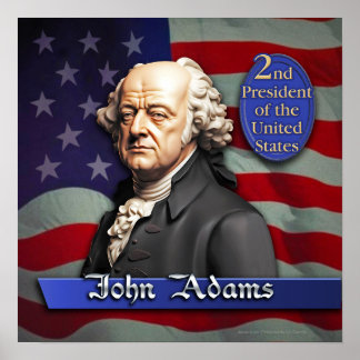 Poster John Adams: segundo Presidente dos Estados Unidos