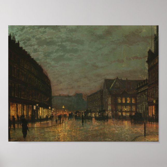 Poster John Atkinson Grimshaw - Boar Lane, Leeds (Frente)