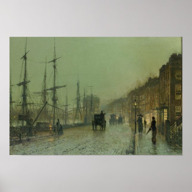 Póster John Atkinson Grimshaw - Docks Glasgow (Frente)