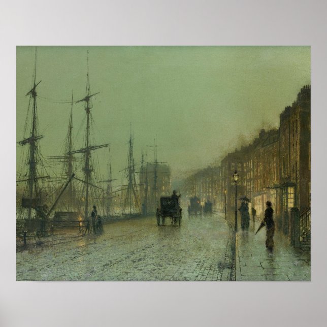 Póster John Atkinson Grimshaw - Docks Glasgow (Frente)