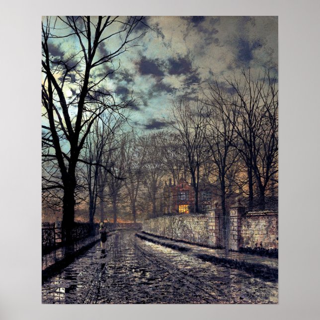Póster John Atkinson Grimshaw novembro (Frente)