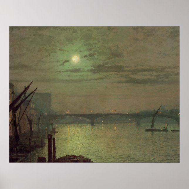 Póster John Atkinson Grimshaw | Ponte Southwark, 1882 (o) (Frente)