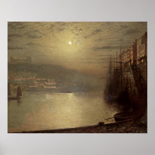 Poster John Atkinson Grimshaw   Whitby (óleo em canvas)