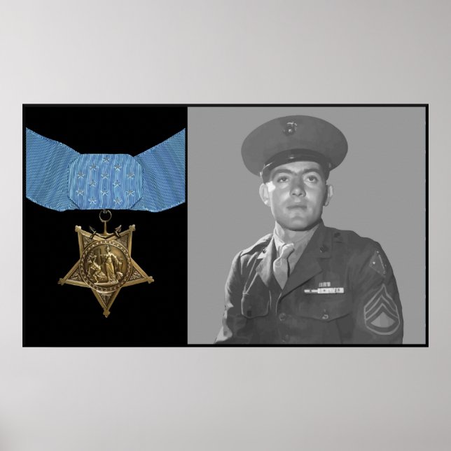Póster John Basilone e a Medalha de Honra (Frente)
