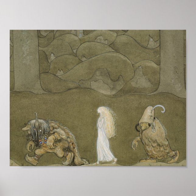 Poster John Bauer - A Princesa e os Troll (Frente)
