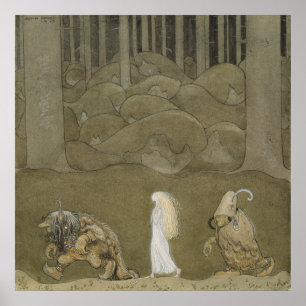 Poster John Bauer - A Princesa e os Troll