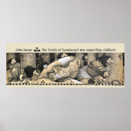 Poster John Bauer Domberget Troll esperando convidados CC