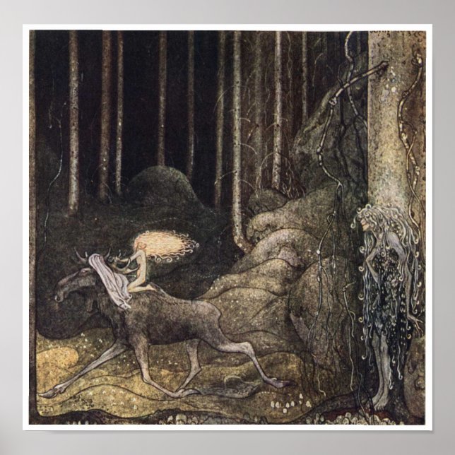 Poster John Bauer Elk Cotton (Frente)
