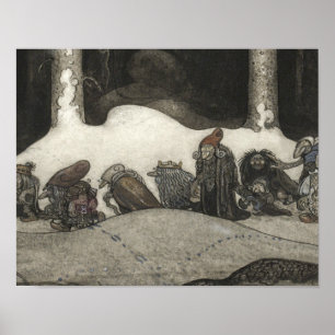 Poster John Bauer - Na Noite de Natal