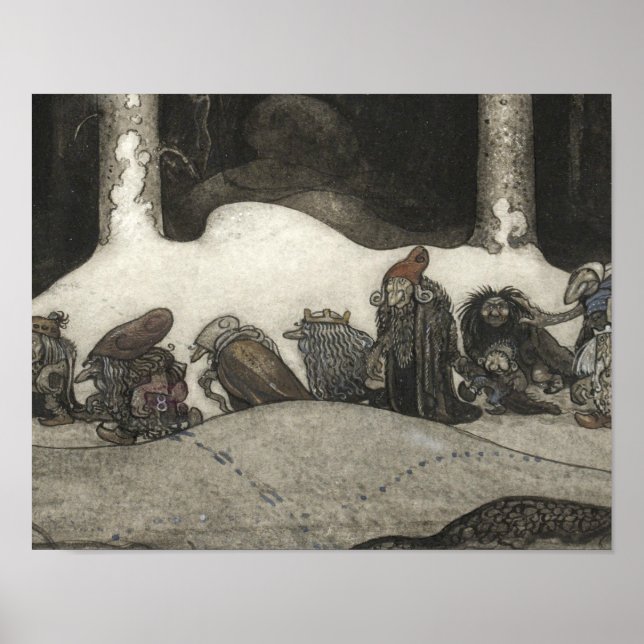 Poster John Bauer - Na Noite de Natal (Frente)