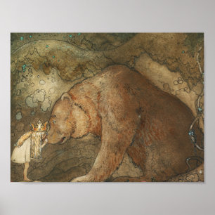 Póster John Bauer - Pobre Basse Pequeno