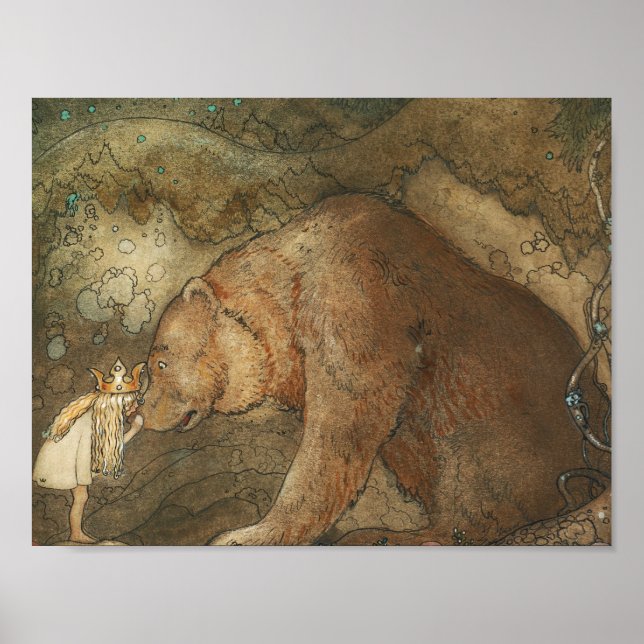 Póster John Bauer - Pobre Basse Pequeno (Frente)