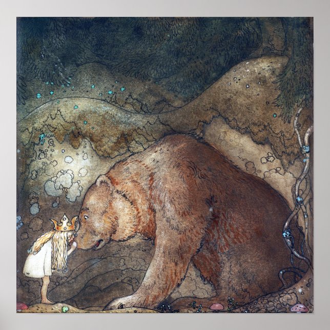 Poster John Bauer Pobre Little Basse (Frente)