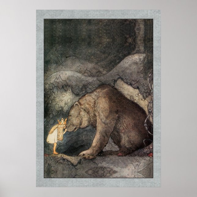 Póster John Bauer Princess Bellas - Ouro Adventure (Frente)