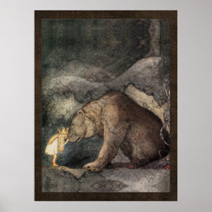 Poster John Bauer Princess Bellas - Ouro Adventure