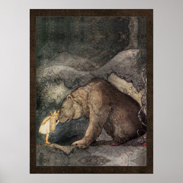 Poster John Bauer Princess Bellas - Ouro Adventure (Frente)