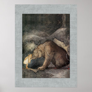 Póster John Bauer Princess Bellas - Ouro Adventure