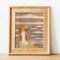 John Bauer Princess em Flower Meadow