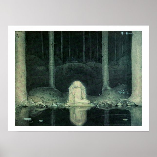 Póster John Bauer Princess Tuvstarr Procura Seu Coração (Frente)