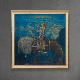 Poster John Bauer Um cavaleiro de Entre os Gnomos