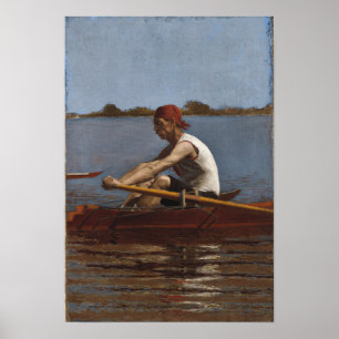 Poster John Biglin em um único Scull