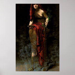 Poster John Collier Sacerdotisa de Delfos