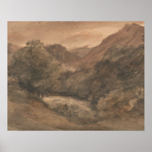 Póster John Constable - Borrowdale - Noite após uma Fine