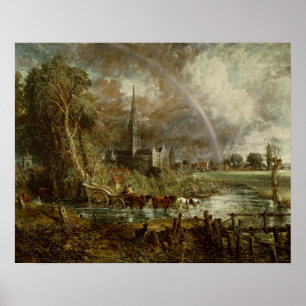 Poster John Constable   Catedral de Salisbury a partir do