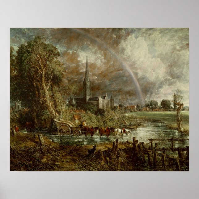 Poster John Constable | Catedral de Salisbury a partir do (Frente)