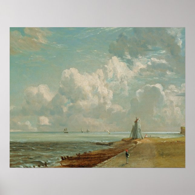 Póster John Constable | Harwich, The Low Lighthouse e B (Frente)