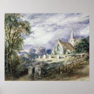 Poster John Constable Stoke a igreja de Poges