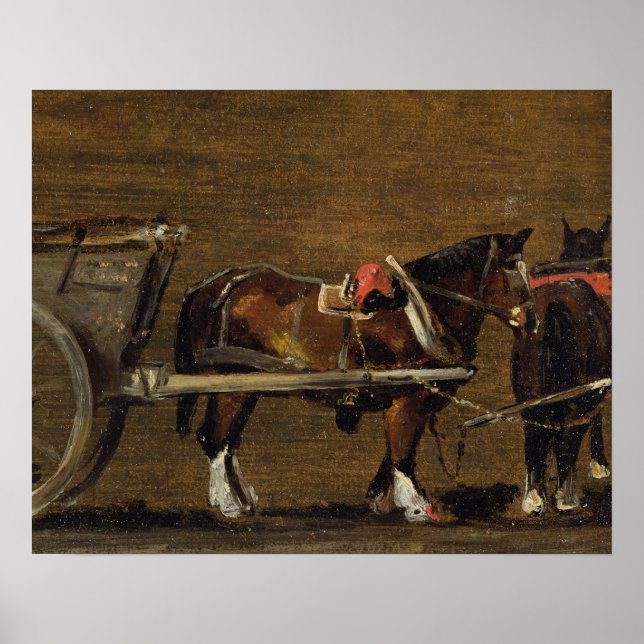 Póster John Constable | Um carrinho de Fazenda com dois c (Frente)