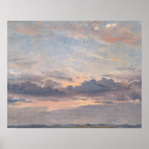 Póster John Constable - Um estudo sobre nuvem, Sunset