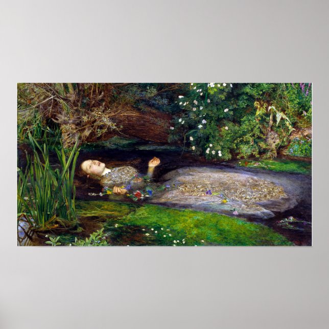 Poster John Everett Millais Ophelia (Frente)