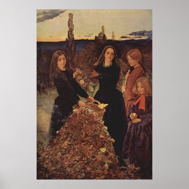 Póster John Everett Millais - outono (Frente)