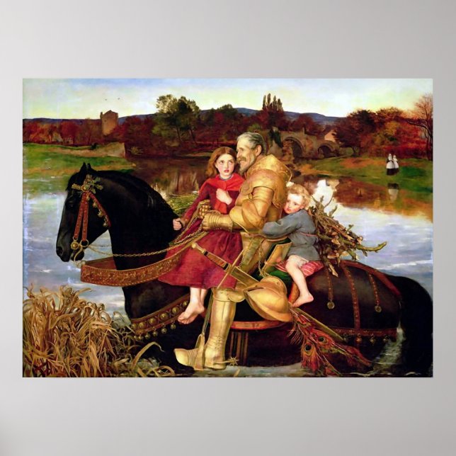 Póster John Everett Sir Isumbras no Ford (Frente)