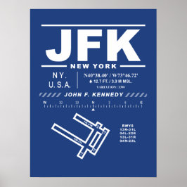 Poster John F. Kennedy Aeroporto Internacional JFK