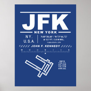 Poster John F. Kennedy Aeroporto Internacional JFK