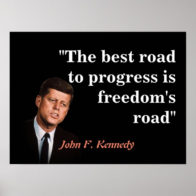 Poster John F. Kennedy Cita A Liberdade (Frente)