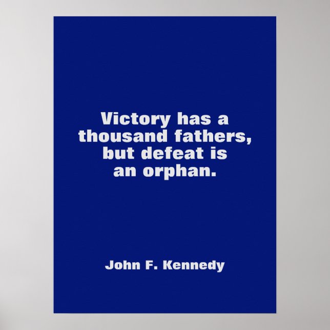 Poster John F. Kennedy Cita Inspiração Motivacional (Frente)
