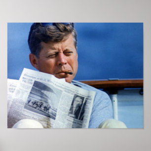 Poster John F. Kennedy Fumando
