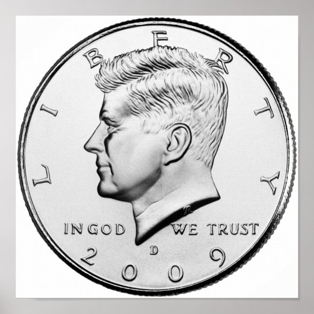 Poster John F. Kennedy Half-Dollar (Frente)