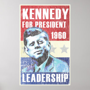 Poster John F. Kennedy JFK presidencial histórico
