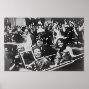 Poster John F. Kennedy motorcade Dallas Texas Nov 22 1963