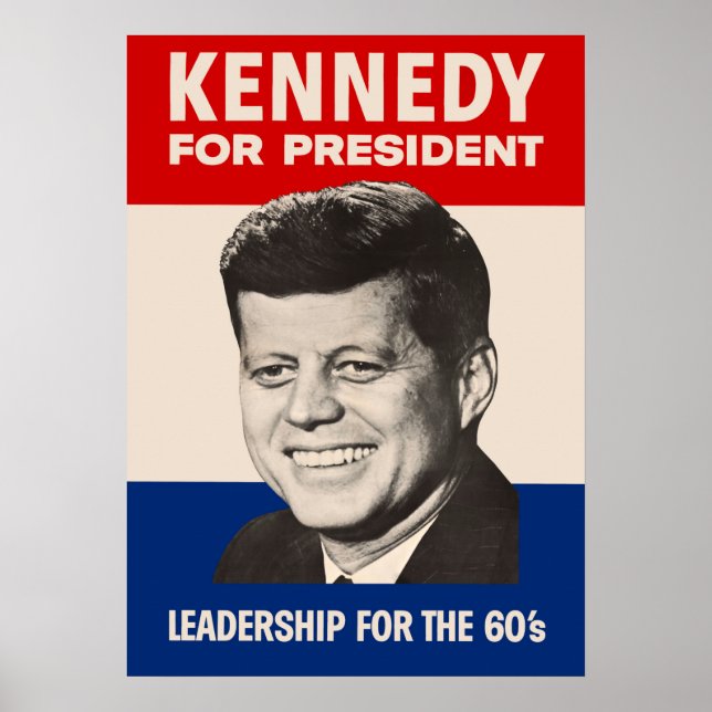 Poster John F. Kennedy Para A Campanha Do Presidente JFK (Frente)