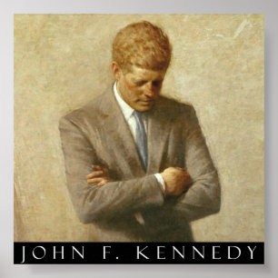 Póster John F. Kennedy Retrato Na Canvas